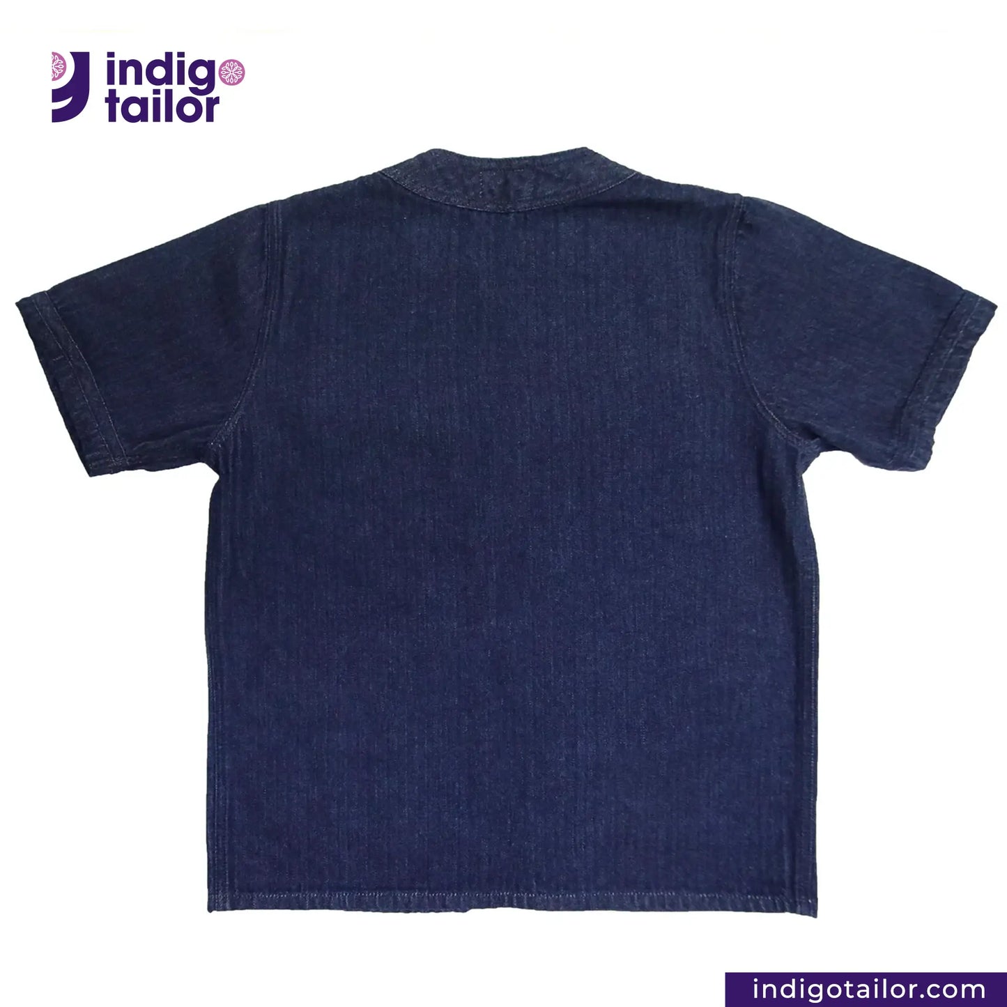 BASEBALL NORAGI (DARK INDIGO) shirt with 'Indigotailor' logo on a white background