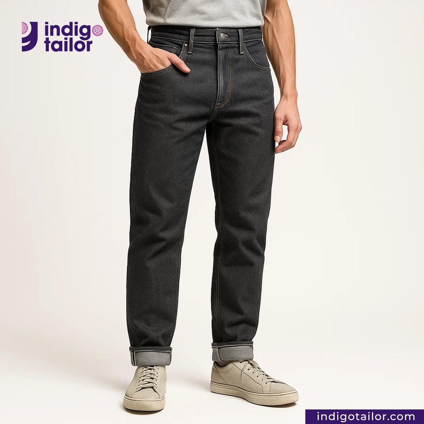 IT-448 CLASSIC GREY DENIM SILVER SELVEDGE
