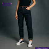 IT-467 DEEP INDIGO FOREST GREEN SELVEDGE DENIM