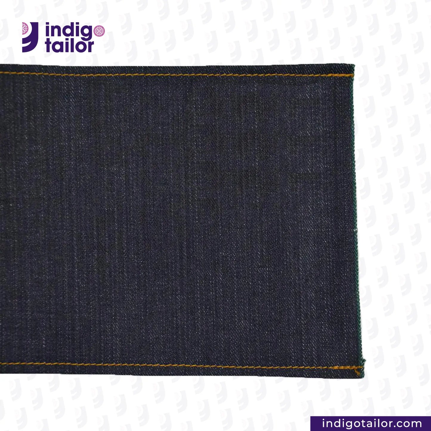 IT-467 DEEP INDIGO FOREST GREEN SELVEDGE DENIM