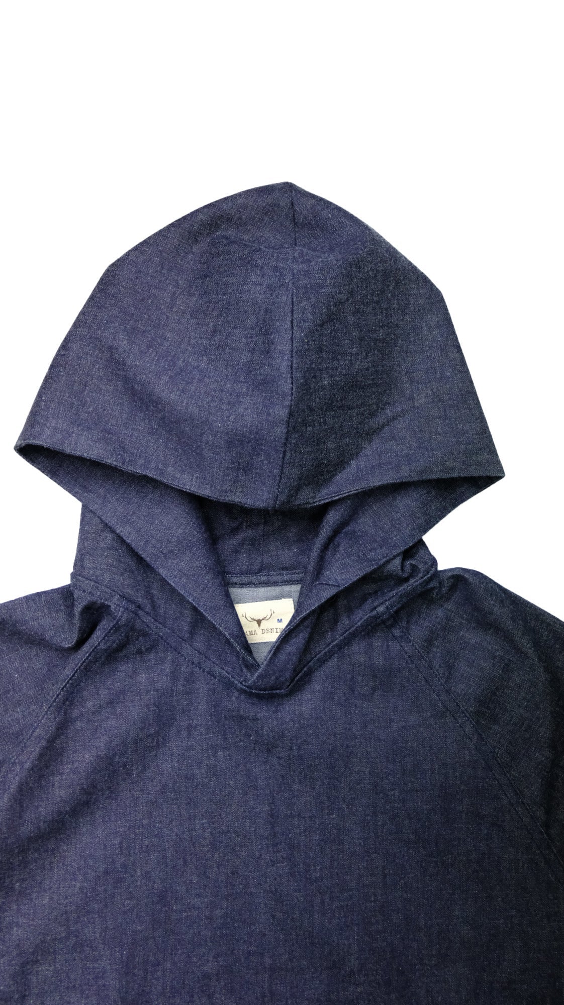 DENIM HOODIE on a white background