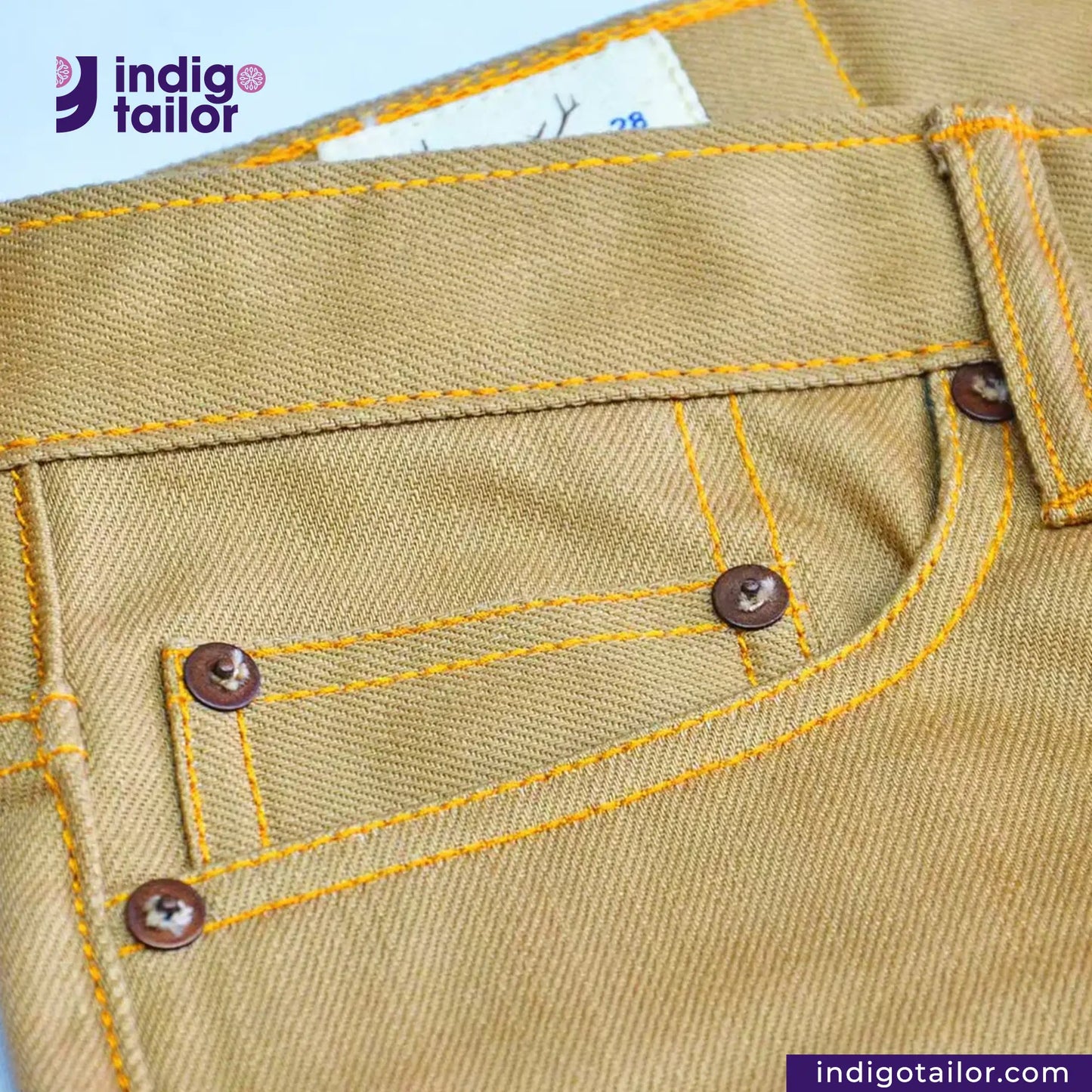 IT-122 KHAKI SLUB DENIM