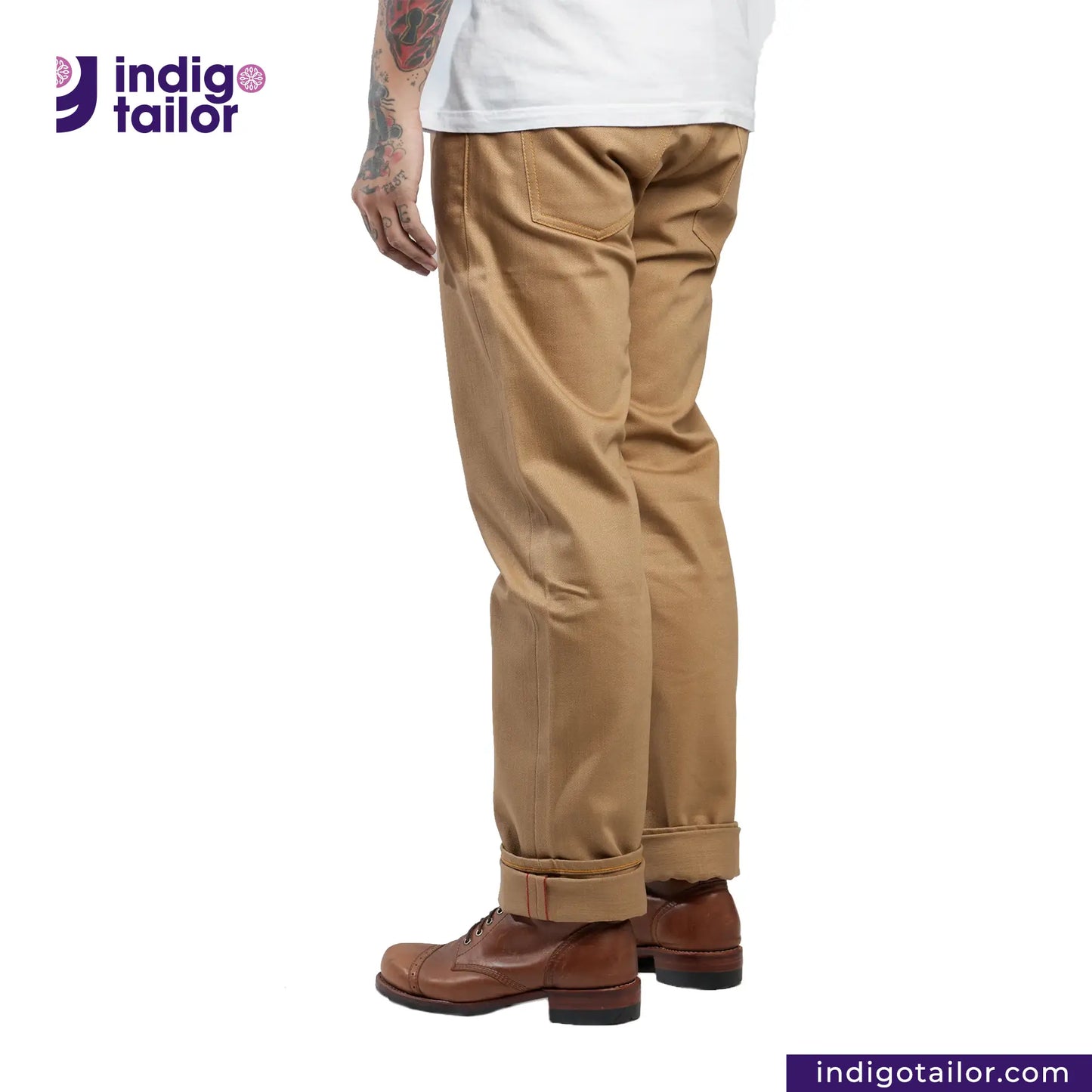 IT-122 KHAKI SLUB DENIM