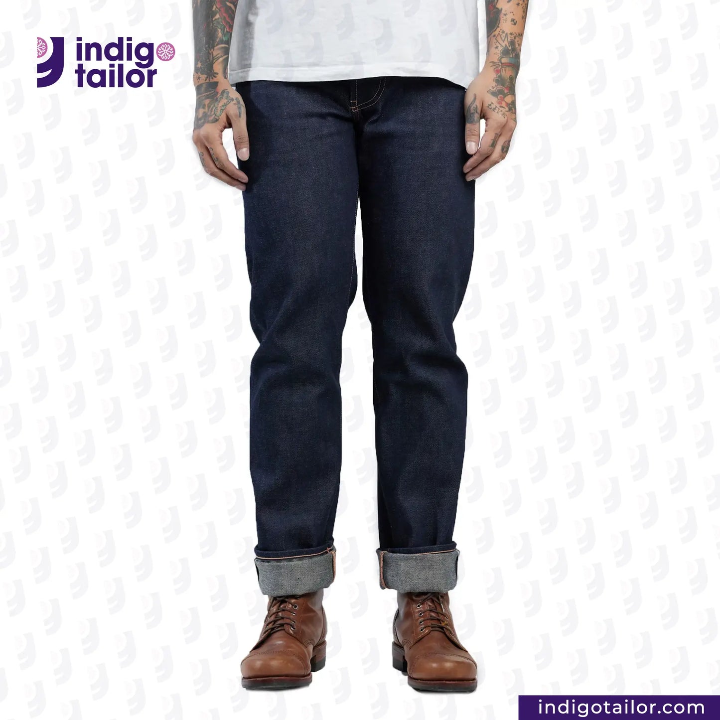 IT-127 MEDIUM BLUE DENIM LIVIDUS SELVEDGE
