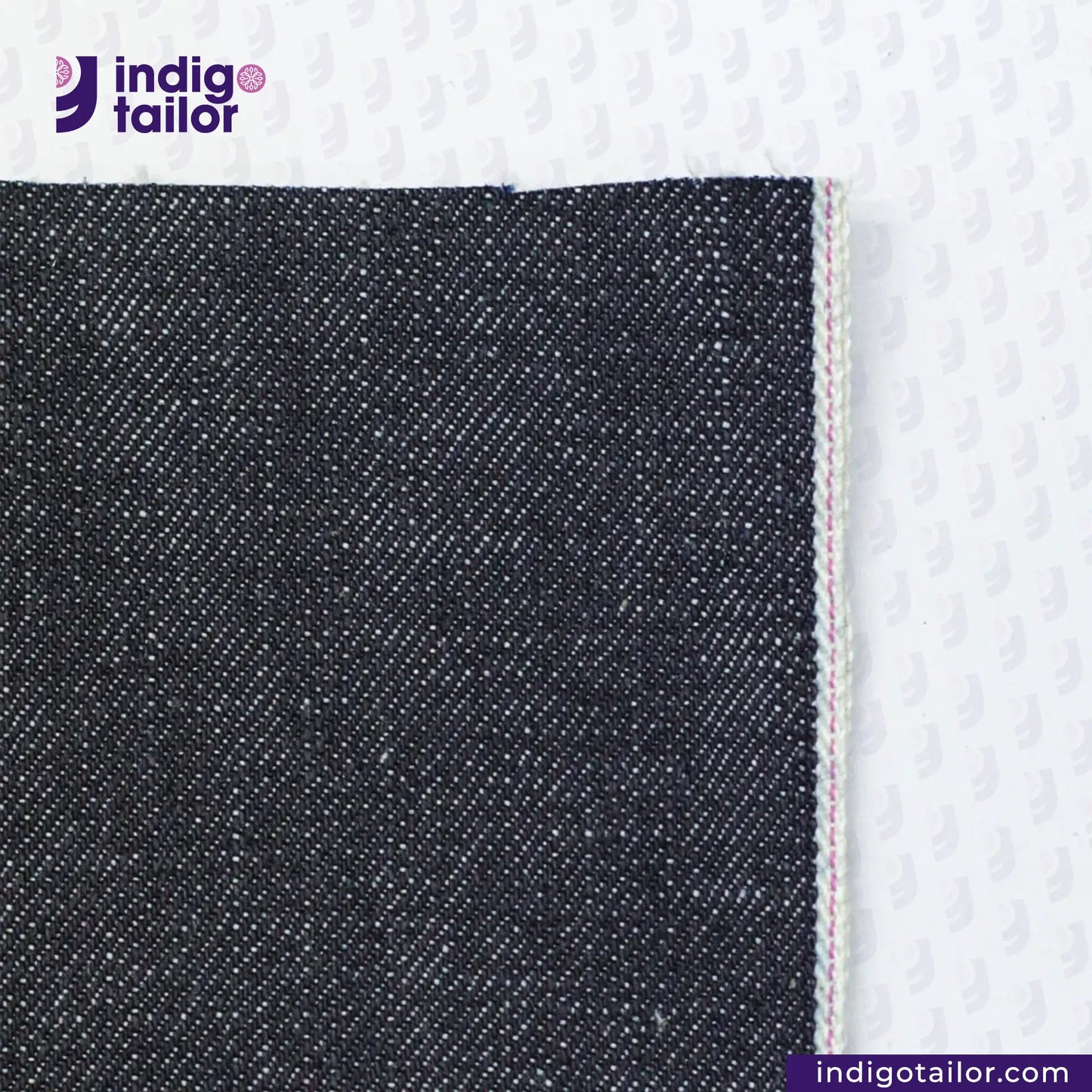 IT-344 KUROKI SLUBBY AND HEAVY DEEP INDIGO PINK SELVEDGE