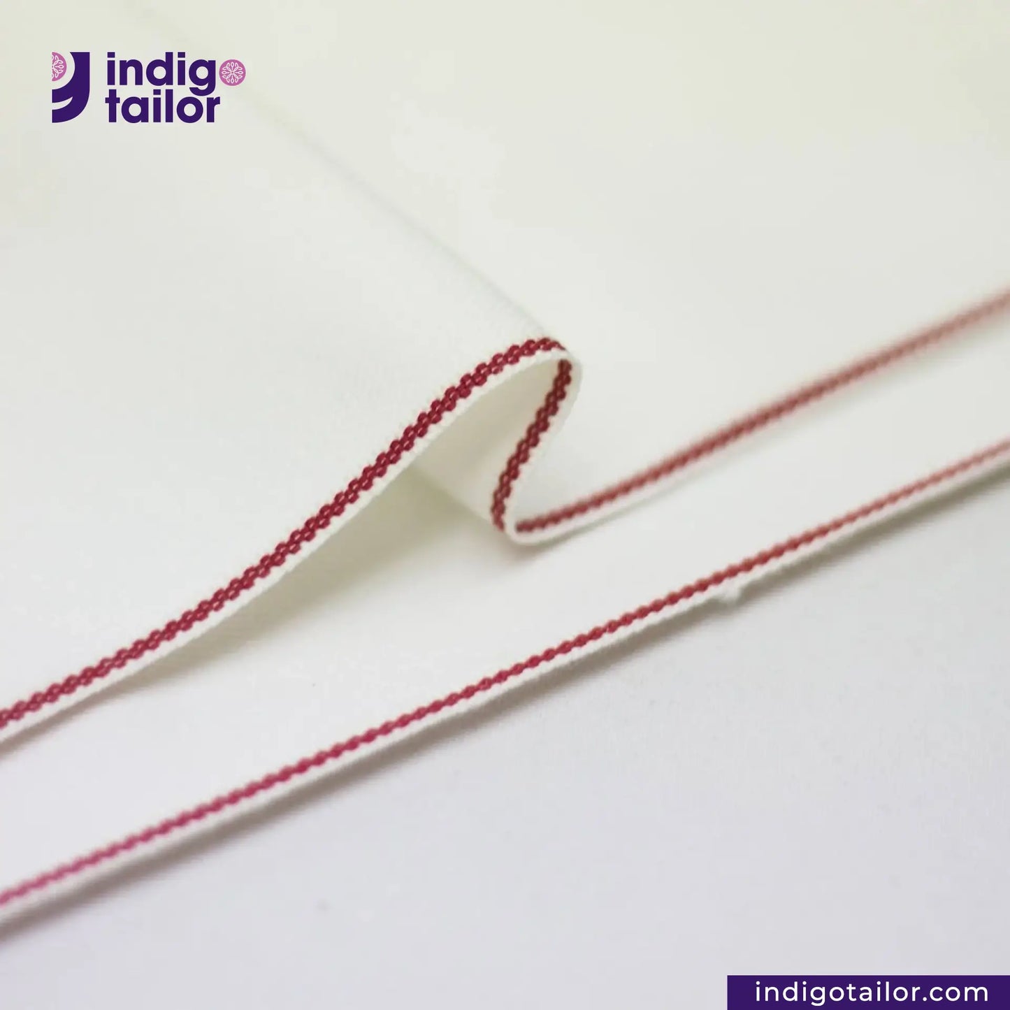 IT-453 WHITE DENIM RED SELVEDGE
