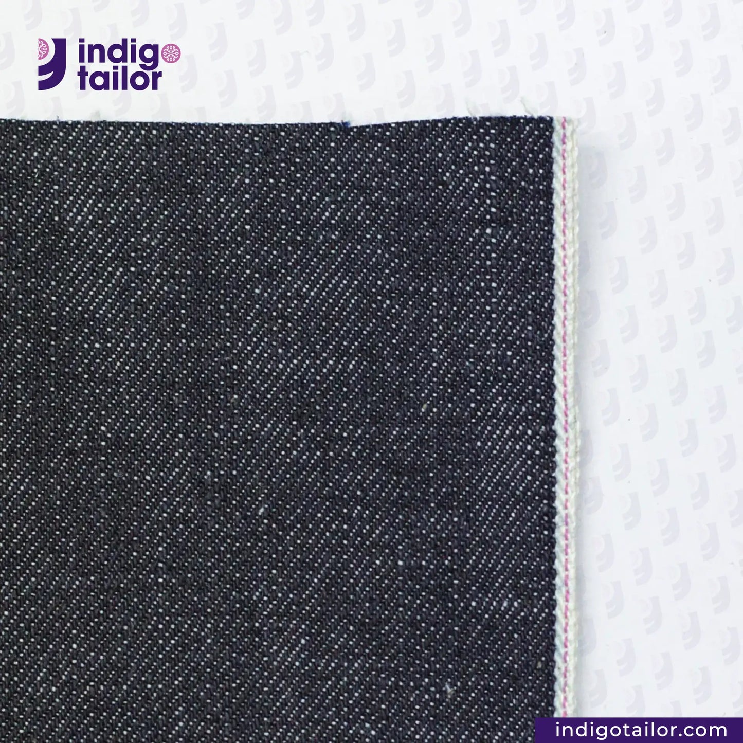 IT-443 KUROKI SLUBBY AND HEAVY DEEP INDIGO PINK SELVEDGE