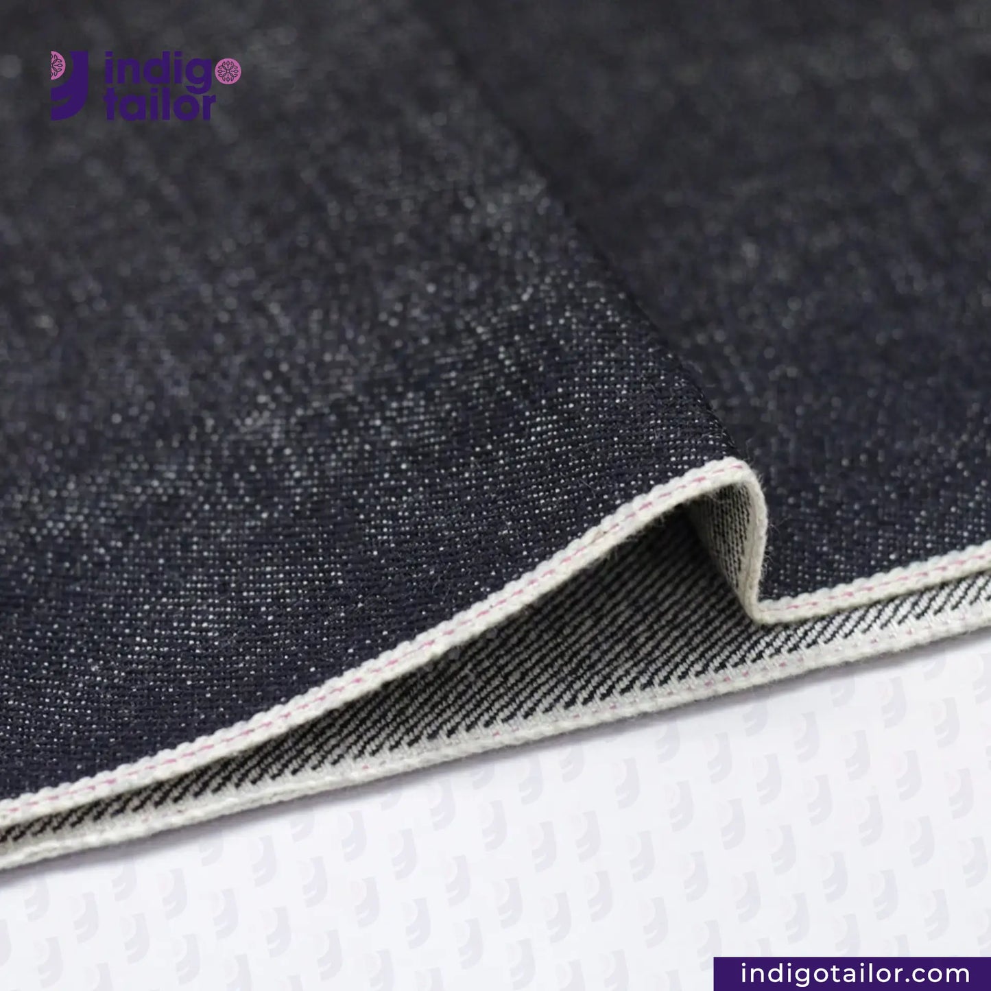 IT-443 KUROKI SLUBBY AND HEAVY DEEP INDIGO PINK SELVEDGE