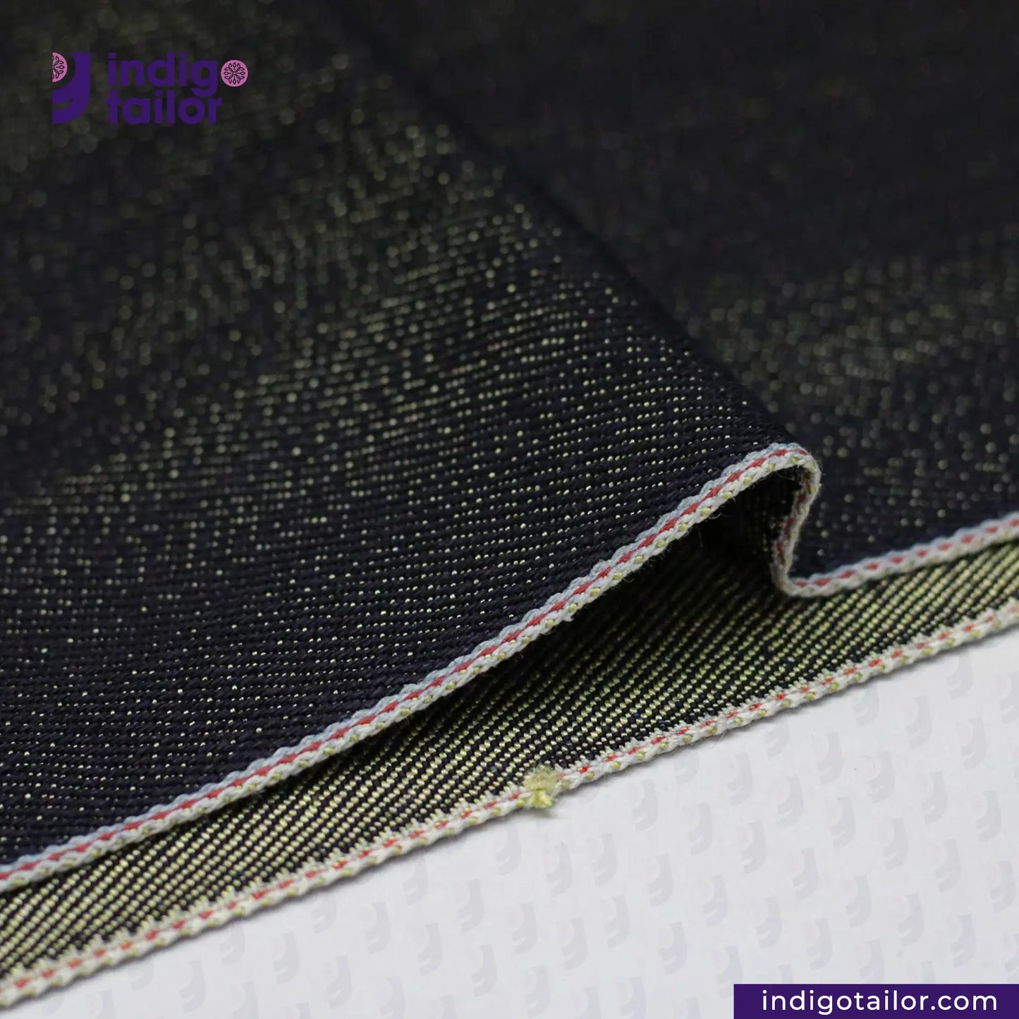 METALLIC GOLD WEFT SELVEDGE DENIM