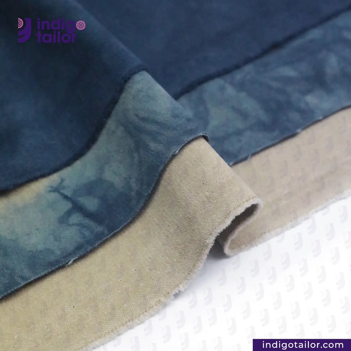 IT-411 NATURAL INDIGO DYED SUEDE