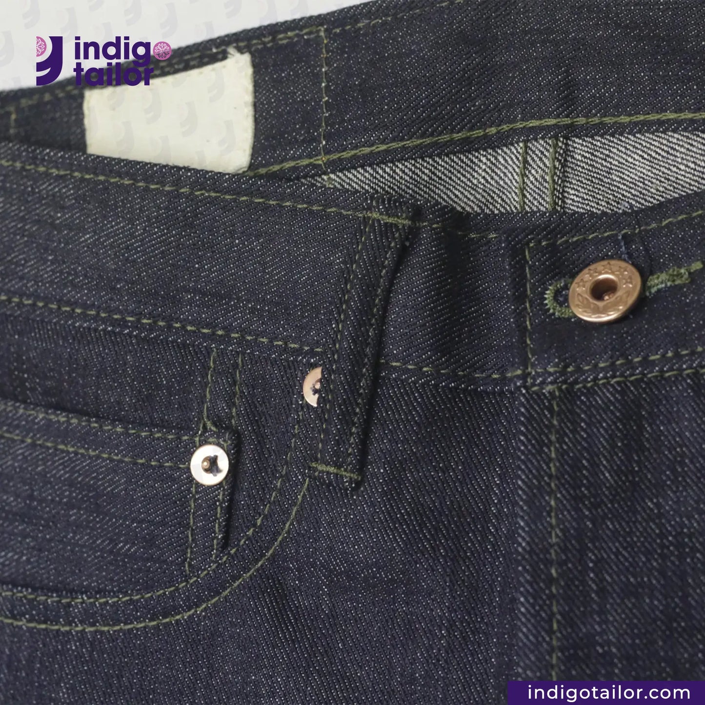 IT-006 FOREST GREEN SELVEDGE DENIM