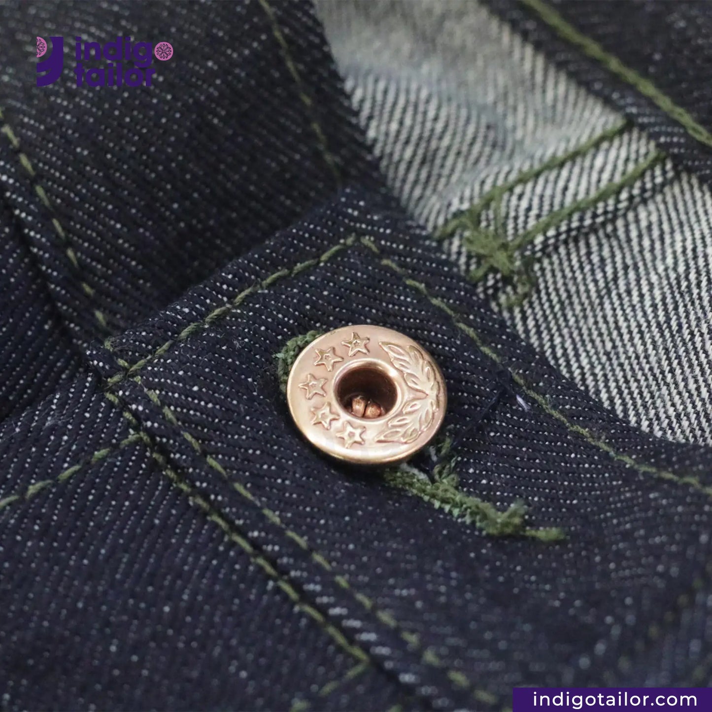 IT-006 FOREST GREEN SELVEDGE DENIM