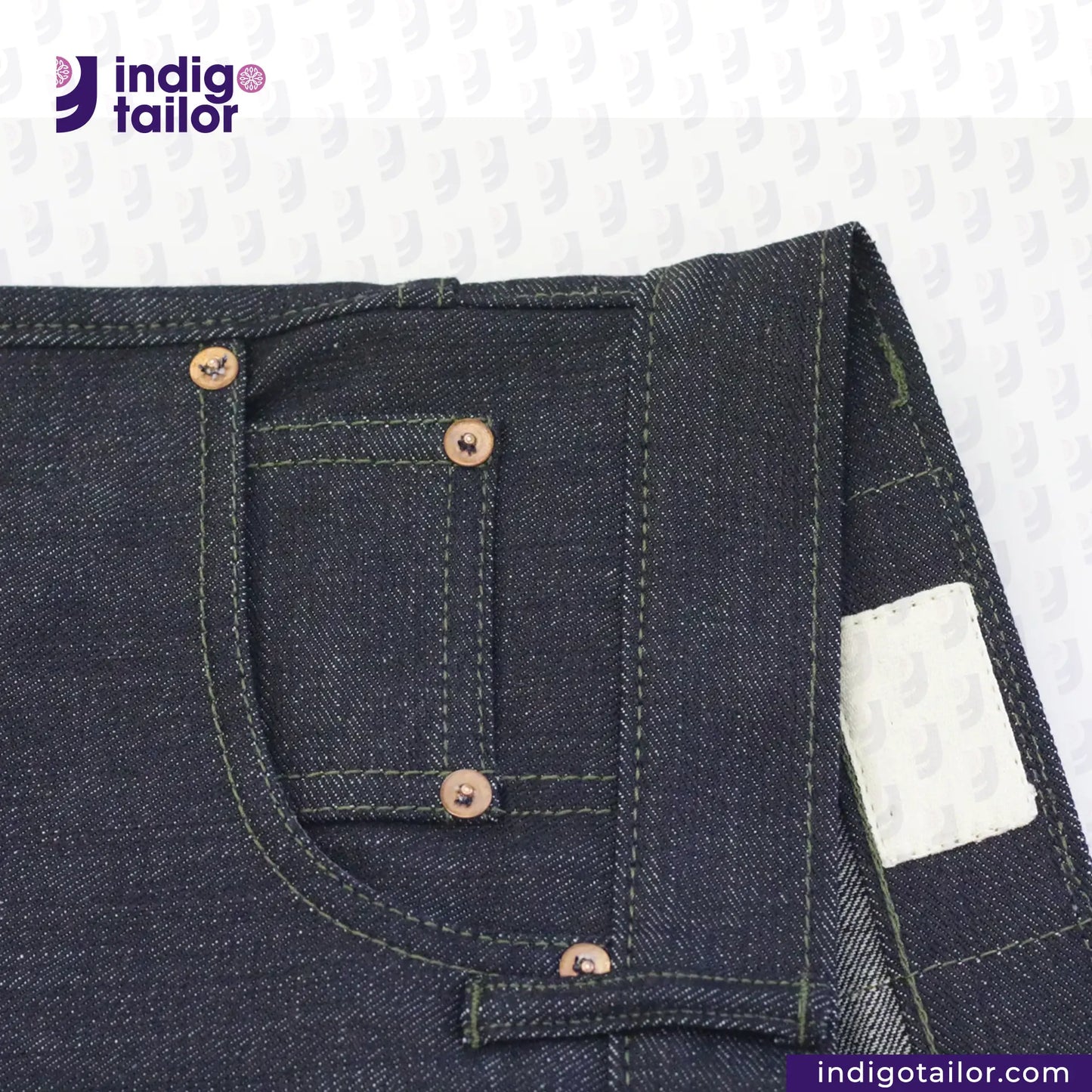 IT-006 FOREST GREEN SELVEDGE DENIM