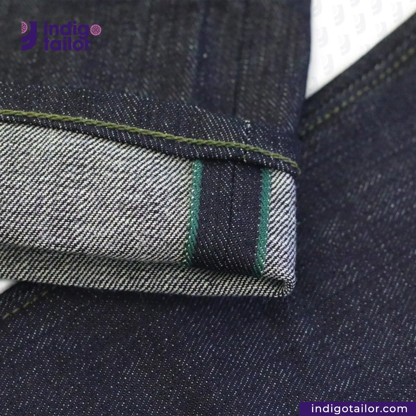IT-006 FOREST GREEN SELVEDGE DENIM