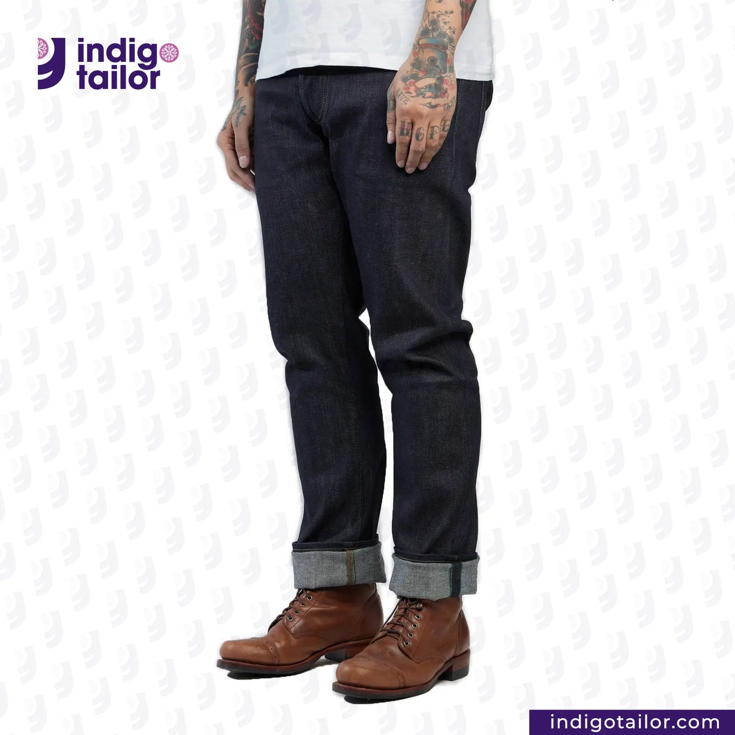 IT-006 FOREST GREEN SELVEDGE DENIM