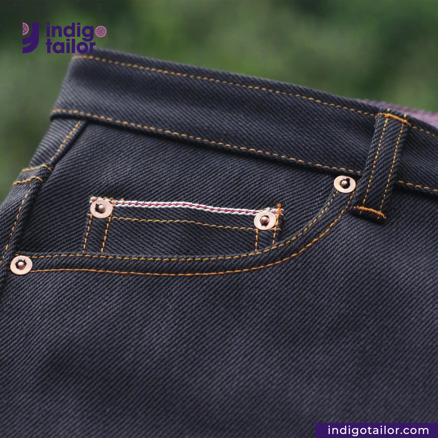 IT-007 MYSTERIOUS INDIGO x BLACK SELVEDGE DENIM