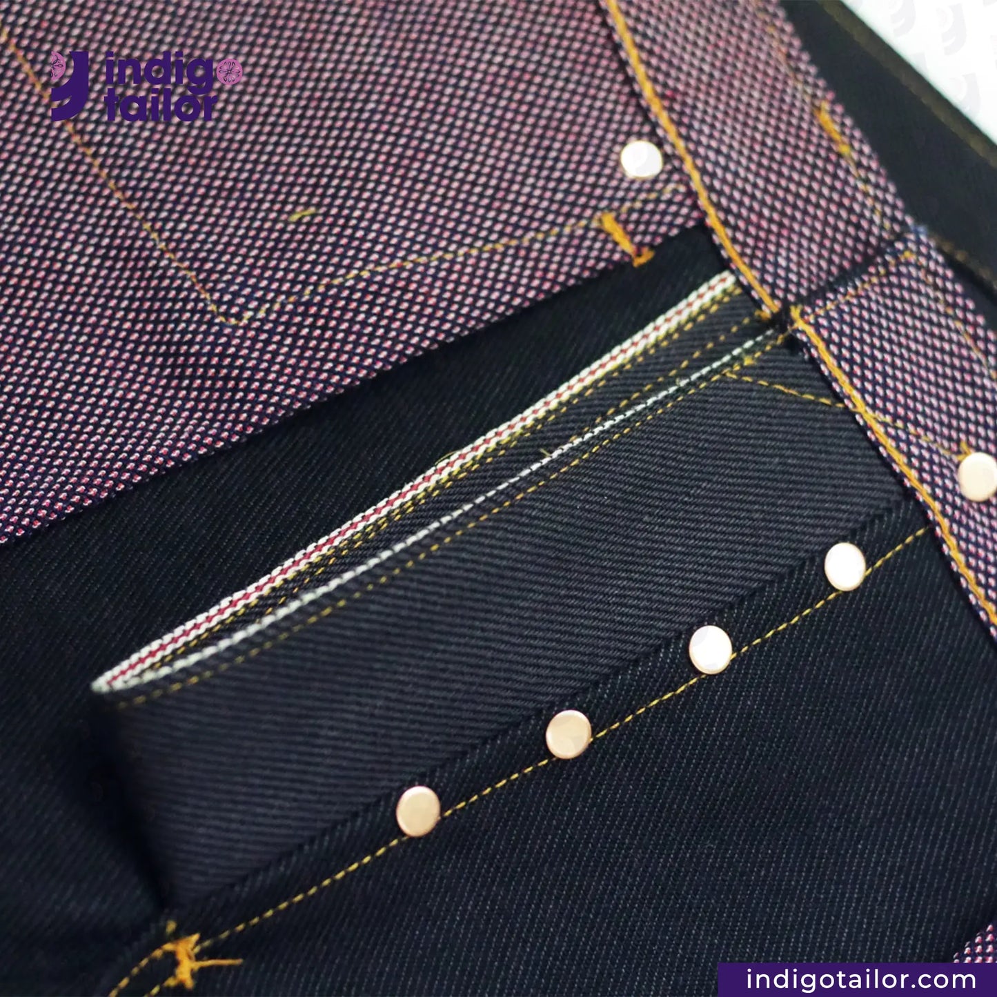 IT-007 MYSTERIOUS INDIGO x BLACK SELVEDGE DENIM