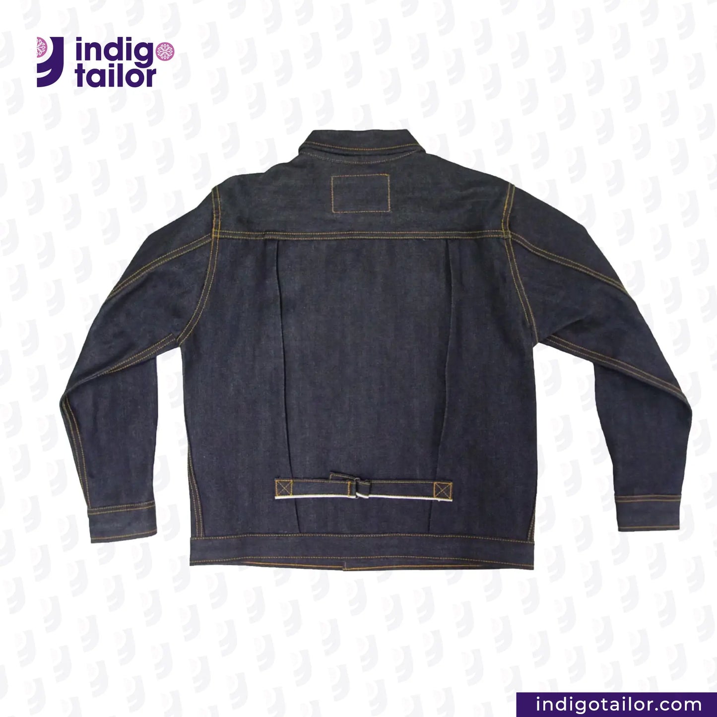 TYPE 1 JACKET on a white background with 'indigotailor' branding.