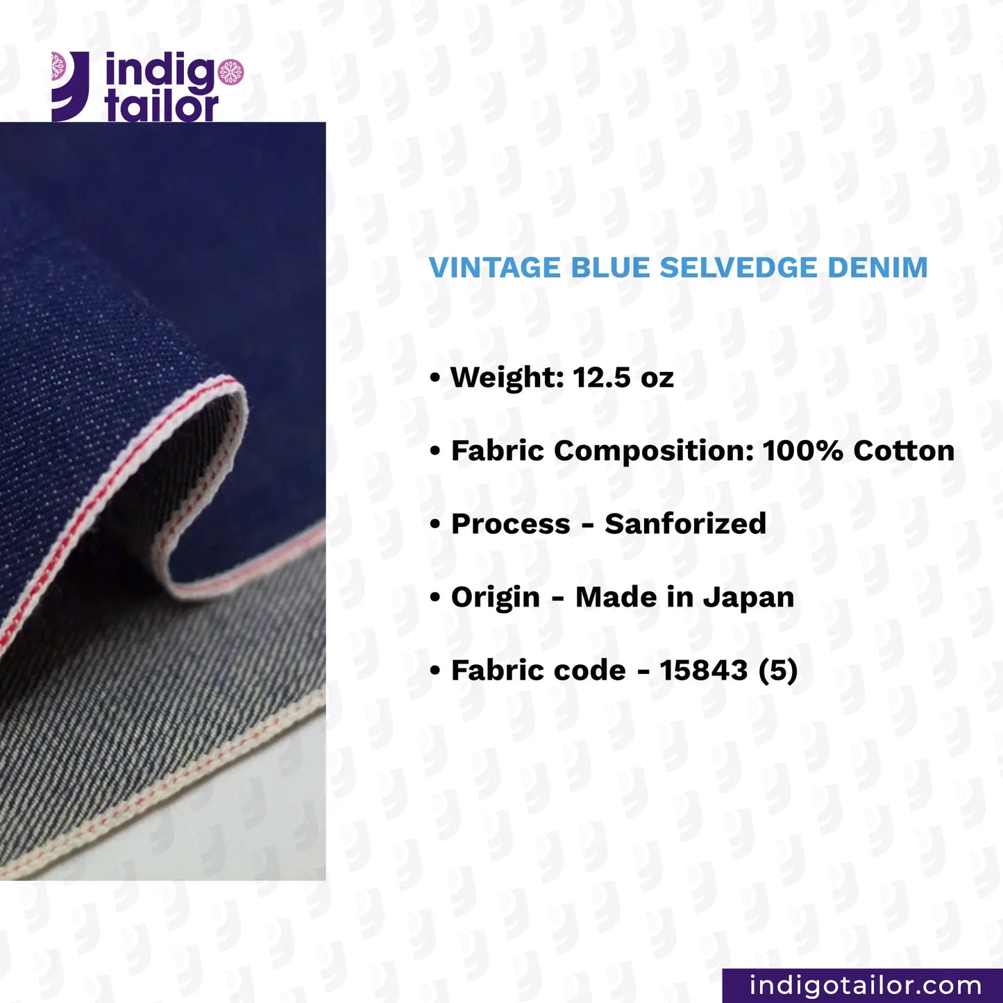 IT-452 VINTAGE BLUE SELVEDGE DENIM