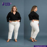 IT-431 WHITE DENIM NAVY SELVEDGE
