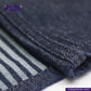 Close-up of BASEBALL NORAGI (DARK INDIGO) denim fabric with 'Indigotailor' branding.