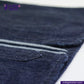 Close-up of BASEBALL NORAGI (DARK INDIGO) fabric with a visible brand logo in the corner.