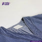 Close-up of BASEBALL NORAGI (VINTAGE BLUE) shirt neck with a brand logo in the corner