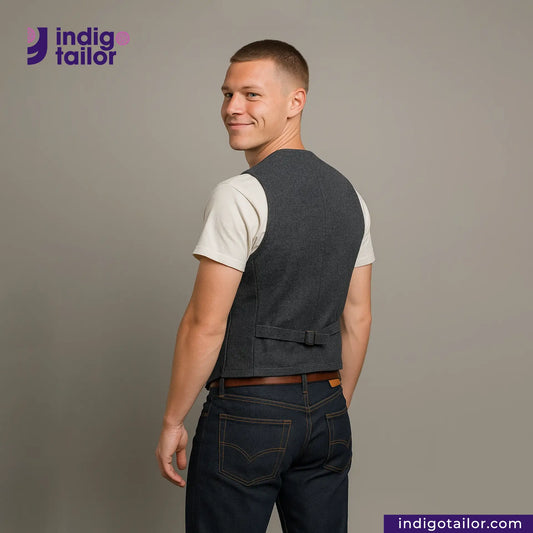 IT-15 BLACK TWEED WORK VEST