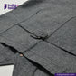 BLACK TWEED WORK VEST with buttons and 'Indigotailor' branding