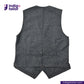 BLACK TWEED WORK VEST on a white background with 'Indigotailor' branding.