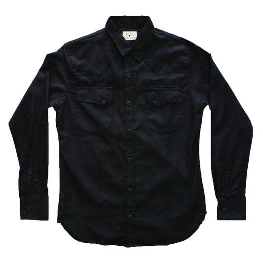 Black Selvedge Dobby Western Shirt