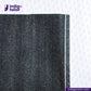 Close-up of CLASSIC BLACK SELVEDGE DENIM fabric with 'Indigo Tailor' logo and website URL at the bottom.