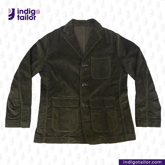 IT-07 CORDUROY CHORE BLAZER (OLIVE)