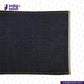 Close-up of dark DEEP INDIGO DOTTED BRONZE SELVEDGE fabric with 'Indigo Tailor' logo and website URL.