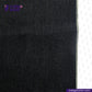 Close-up of DEEP INDIGO GREENCAST SELVEDGE DENIM fabric with a visible brand logo on a white background