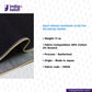 DEEP INDIGO RAINBOW STRETCH SELVEDGE DENIM fabric with specifications and Indigotailor branding.
