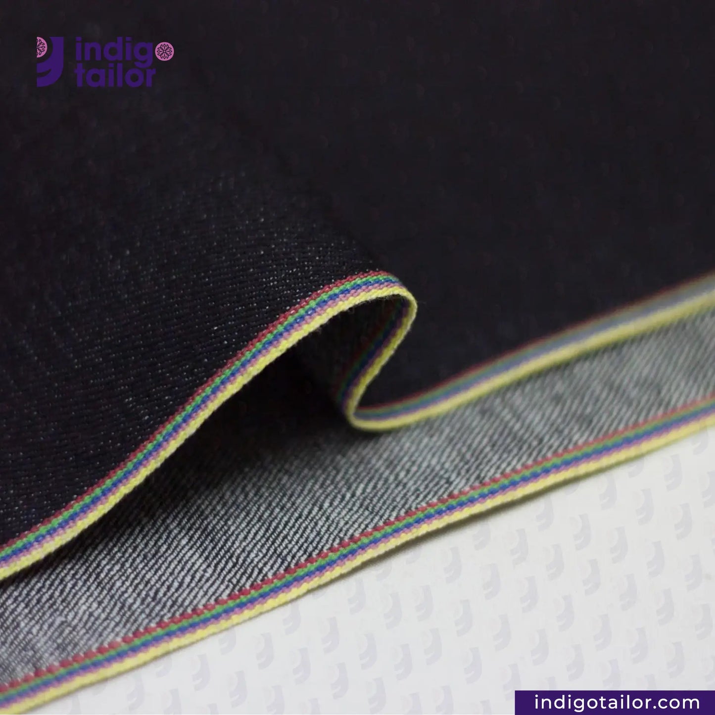 IT-459 DEEP INDIGO RAINBOW STRETCH SELVEDGE DENIM