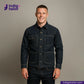 Man wearing a DENIM CHORECOAT jacket with 'Indigotailor' logo above