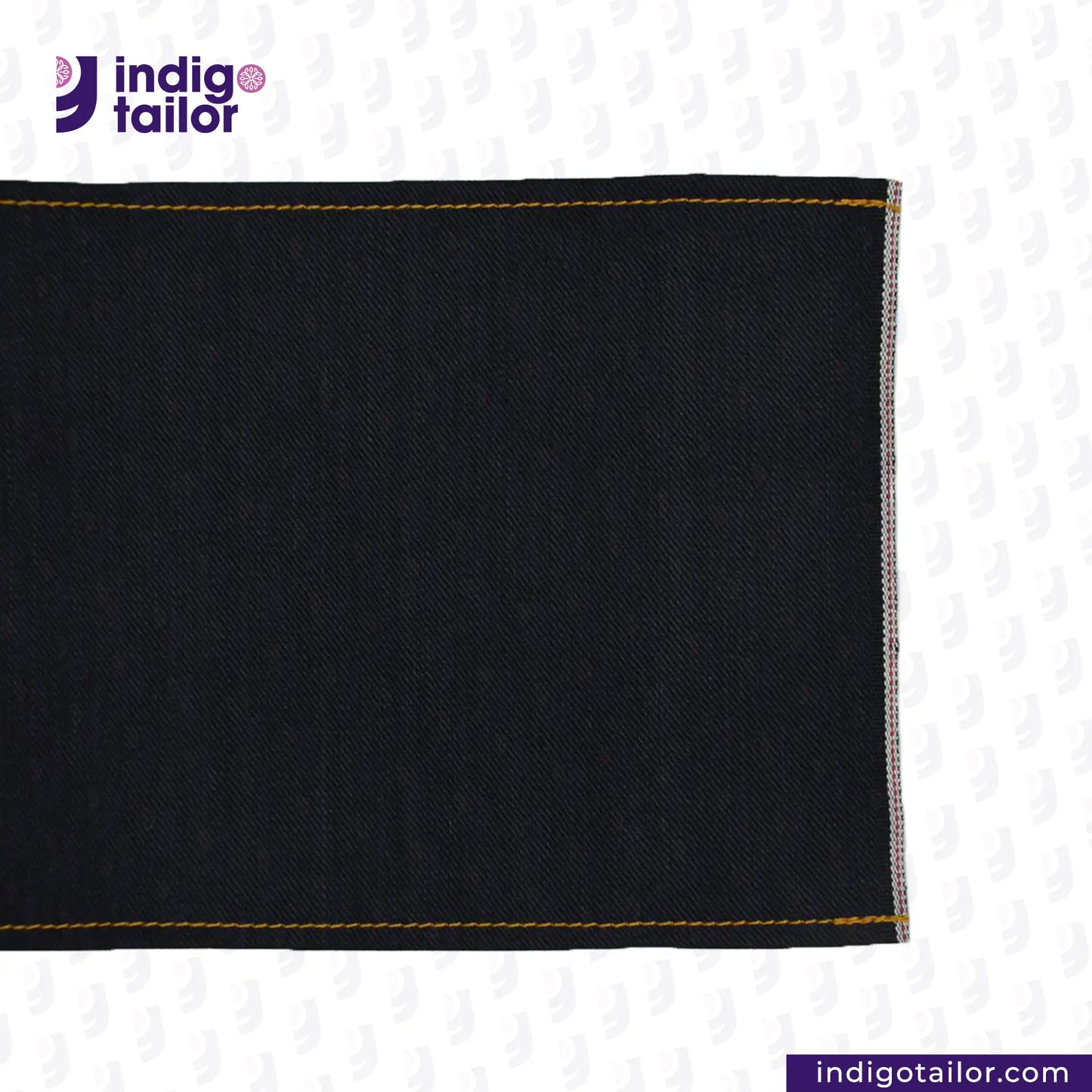 IT-447 DOUBLE BLACK STRETCH SELVEDGE DENIM