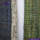 EARTH JACKET fabric swatches in blue, beige, and green with 'Indigo Tailor' branding.
