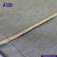 Close-up of EASY JACKET OLIVE WABASH ONE WASH with yellow stitching detail, featuring 'indigo tailor' logo.