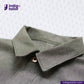Close-up of a EASY JACKET OLIVE WABASH ONE WASH collar with 'Indigotailor' logo in the corner.