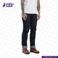 Person wearing dark jeans and brown boots with 'Indigotailor' logo and website URL.