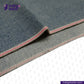 Close-up of ICE BLUE SELVEDGE DENIM fabric with pink stitching on a white background, featuring the Indigotailor logo.
