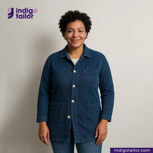 IT_01 INDIGO DYED LAB COAT