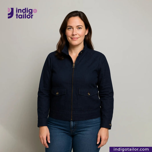 IT-08 INDIGO HARRINGTON JACKET