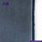 INDIGO HOUNDSTOOTH fabric swatch with a brand logo and website on a white background