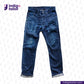 INDIGO SAKURA DENIM jeans with 'Indigotailor' logo and website on a light gray background