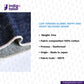 LOW TENSION SLUBBY, NEPPY AND HEAVY SELVEDGE DENIM fabric with Indigotailor branding and product details on a white background