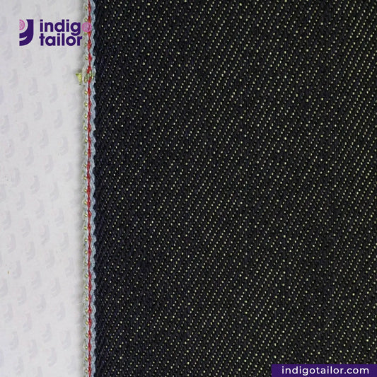 METALLIC GOLD WEFT SELVEDGE DENIM